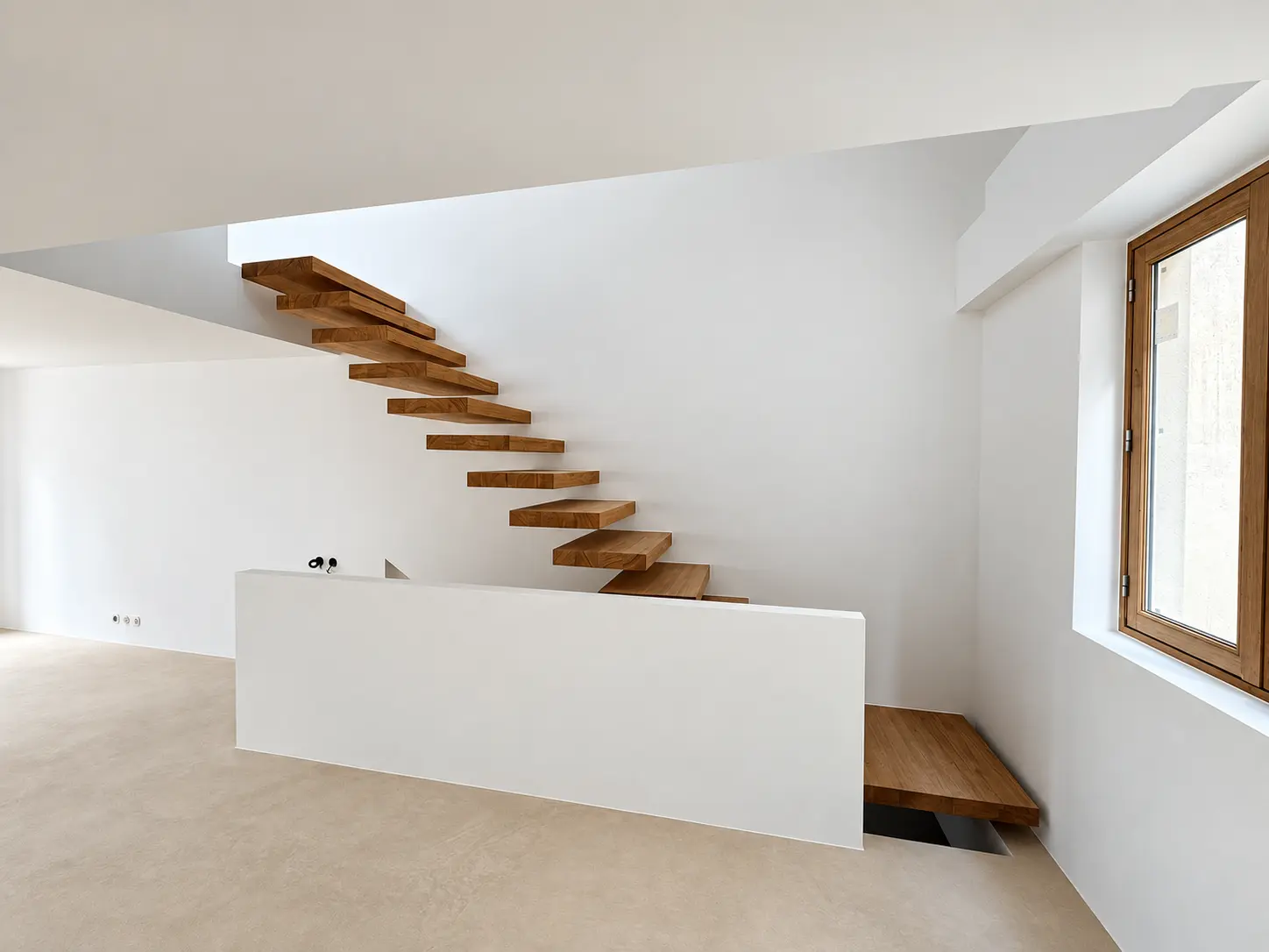 Interior renovation with timber staircase